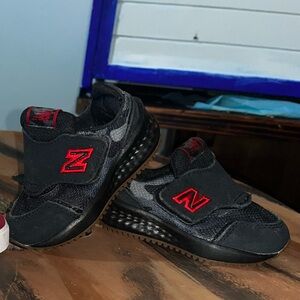 New Balance Kids' Burgundy and Black Sneakers